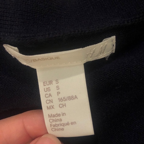 H&M NAVY BLUE CARDIGAN - Picture 3 of 4